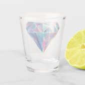 Diamant multicolor shot glas (Achterkant)