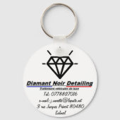 Diamant Noir Detailing-hoofdpoort Sleutelhanger (Voorkant)