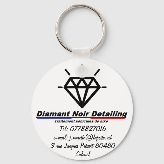 Diamant Noir Detailing-hoofdpoort Sleutelhanger (Voorkant)