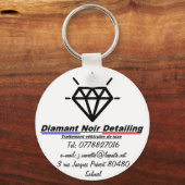 Diamant Noir Detailing-hoofdpoort Sleutelhanger (Voorkant)