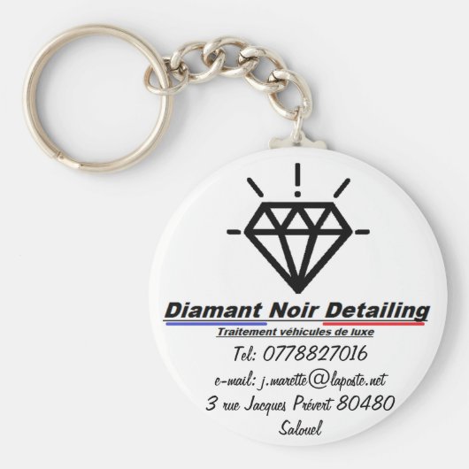Diamant Noir Detailing-hoofdpoort Sleutelhanger (Voorkant)