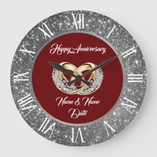 Diamant op maat gemaakte trouwringen zilveren jubi grote klok