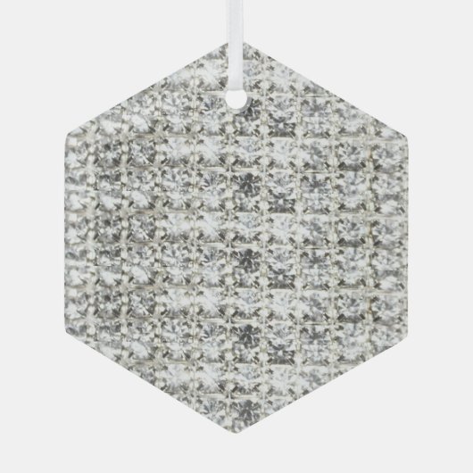 Diamant op maat glas ornament (Voorkant)