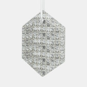 Diamant op maat glas ornament (Voorkant links)