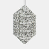 Diamant op maat glas ornament (Voorkant Rechts)