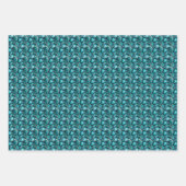 Diamant, paarse en turquoise edelsteen  inpakpapier vel (Voorkant)