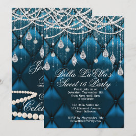 Diamant, Parels en Bling Party Uitnodigingen