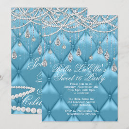 Diamant, Parels en Bling Party Uitnodigingen