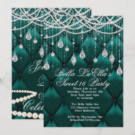 Diamant, Parels en Bling Party Uitnodigingen