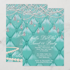 Diamant, Parels en Bling Party Uitnodigingen