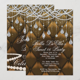 Diamant, Parels en Bling Party Uitnodigingen