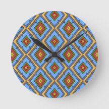 Diamant patroon Blauw Rood Geel Groen 
