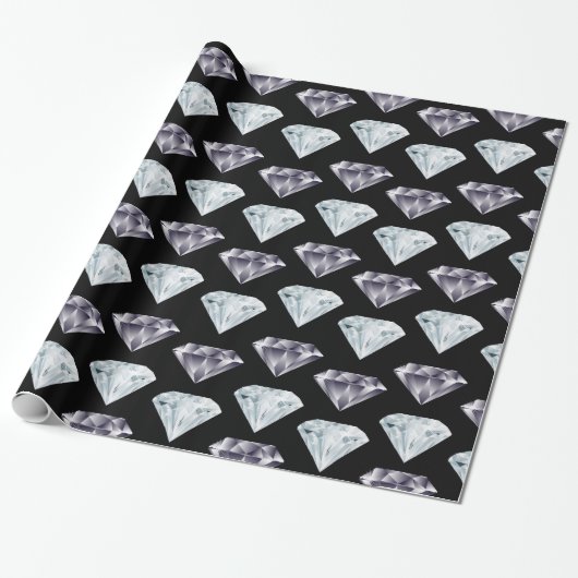 Diamant Patroon Bling Bling Luxe Dure Cadeau Cadeaupapier (Uitgerold)