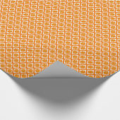 Diamant patroon - mandarijn oranje en wit cadeaupapier (Hoek)