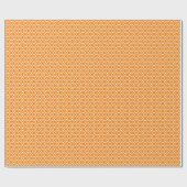 Diamant patroon - mandarijn oranje en wit cadeaupapier (Vlak)