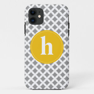 Diamant Patroon Monogram {kies je kleur} Case-Mate iPhone Case