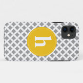 Diamant Patroon Monogram {kies je kleur} Case-Mate iPhone Case (Achterkant (horizontaal))
