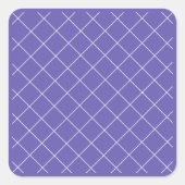 Diamant patroon paars vierkante sticker (Voorkant)