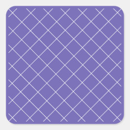 Diamant patroon paars vierkante sticker