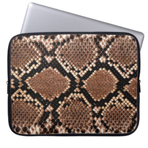 Diamant Ratelslang Slangenhuid Laptop Sleeve