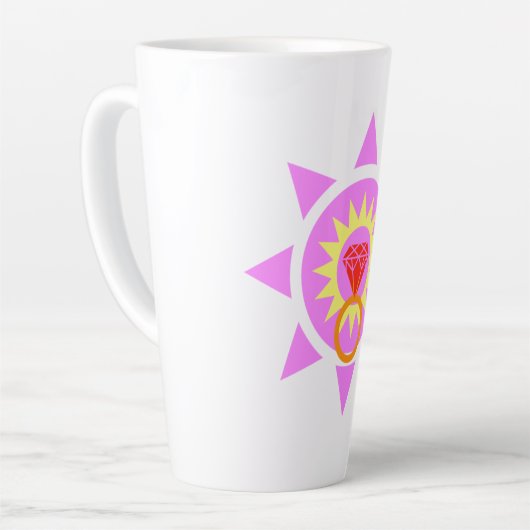 Diamant Ring Latte Mok (Linkerhoek)