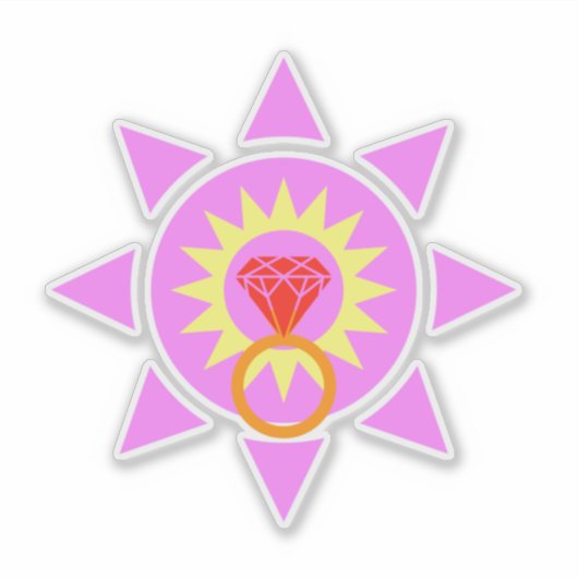 Diamant Ring Sticker (Voorkant)