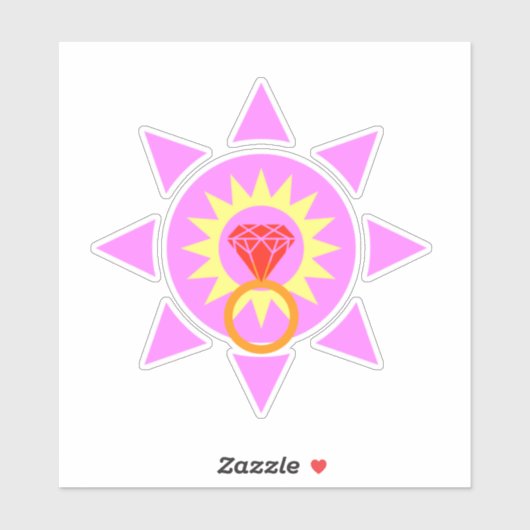 Diamant Ring Sticker (Vel)