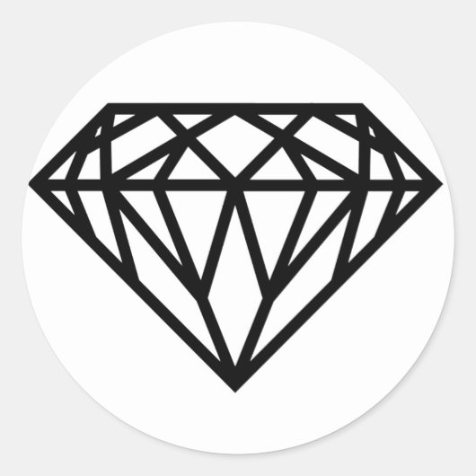 diamant ronde sticker (Voorkant)