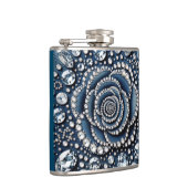 Diamant Roos & Denim Glam Bling Heupfles (Rechts)