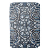 Diamant Roos & Denim Glam Bling Juwelen Badmat (Voorkant Verticaal)