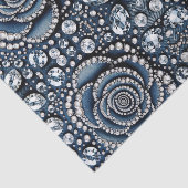 Diamant Roos & Denim Glam Bling Juwelen Tissuepapier (Detail)