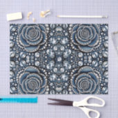 Diamant Roos & Denim Glam Bling Juwelen Tissuepapier (Craft)