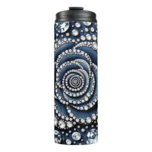 Diamant Roos & Denim Glam Glitters Thermosbeker