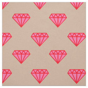 Diamant: roze en rood stof
