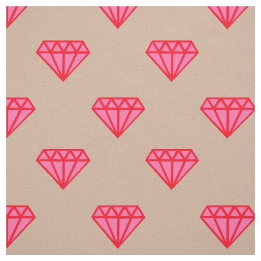 Diamant: roze en rood stof (Swatch)