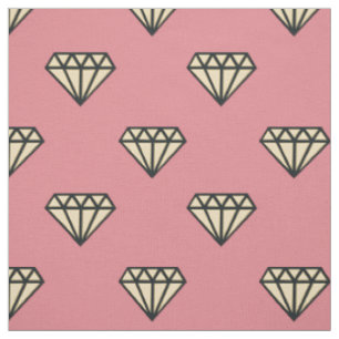 Diamant: roze, grijs en crème stof