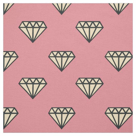 Diamant: roze, grijs en crème stof (Swatch)