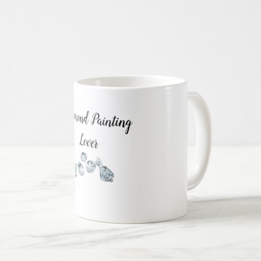 Diamant schilderij liefhebber koffiemok (Voorkant rechts)