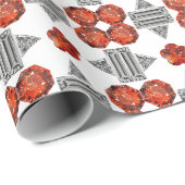 Diamant Sinaasappel Cadeaupapier (Rol Hoek)