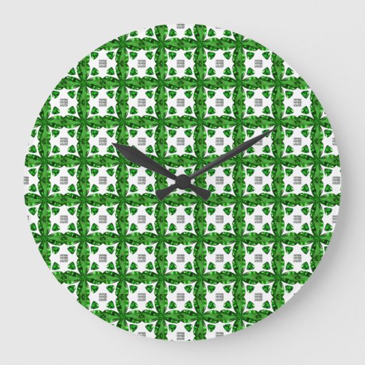 Diamant & Smaragd Edelsteen Kunst, Groen Grote Klok (Voorkant)