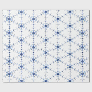 Diamant Sneeuwvlok Patroon Inpakpapier