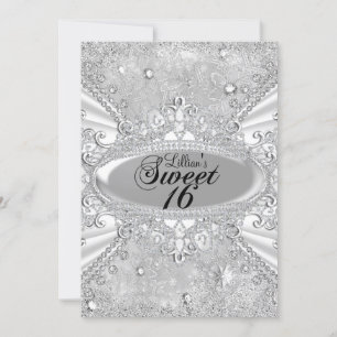 Diamant Sneeuwvlok Winter Wonderland Sweet 16 Kaart