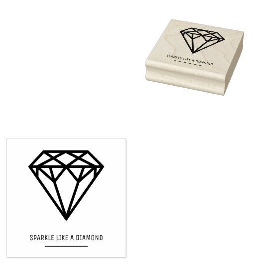Diamant - Sparkle als een diamant Rubberstempel (Gestempeld)