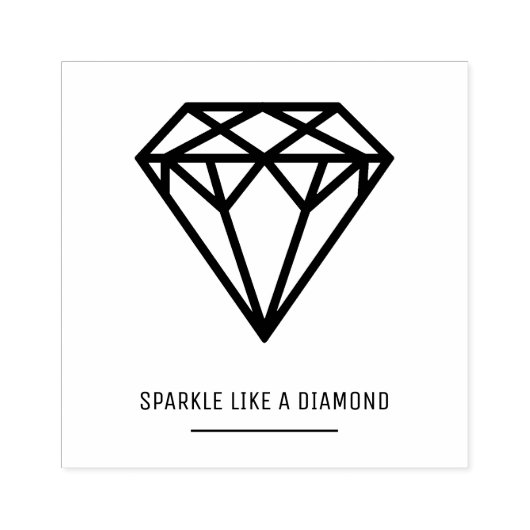 Diamant - Sparkle als een diamant Rubberstempel (Afrduk)