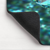 Diamant sprankelende edelsteen elegant blauwgroen  muismat (Hoek)