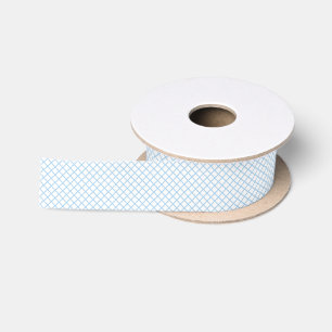 Diamant Tralies Babyblauw - Wit Satijnen Lint