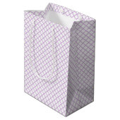 Diamant Traliewerk Zacht Lila - Wit Medium Cadeauzakje (Achterkant Gekanteld)