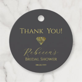 Diamant Trouw Bruiloft Favor Tag Bedankjes Labels