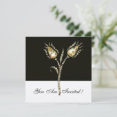 DIAMANT TULPEN , Champagne Metaalglans Kaart (Staand voorkant)