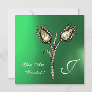 DIAMANT TULPEN MONOGRAM ,Groene Jade Kaart